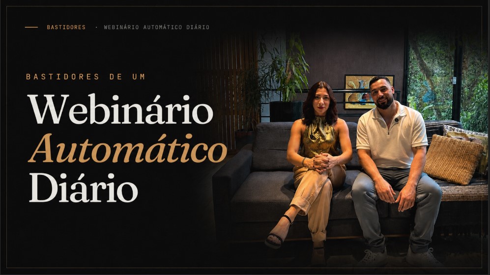 Bruno e Juliane — bastidor do Webinário Master